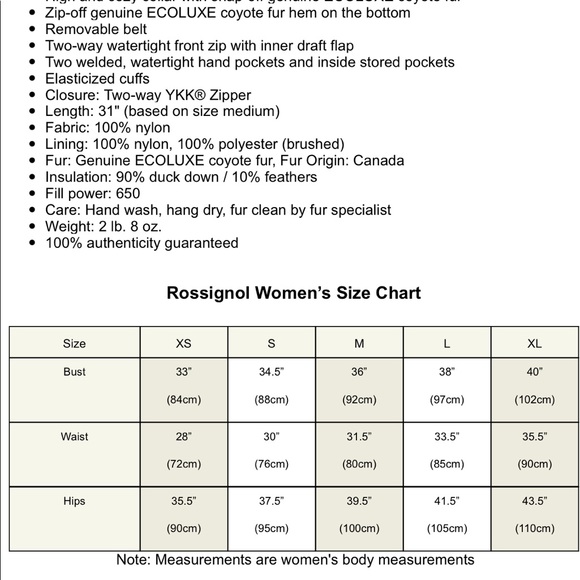 RARE LIMITED EDITION ROSSIGNOL DOWN COAT 🧥 - Picture 3 of 16